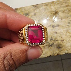 10kt gold ruby ring